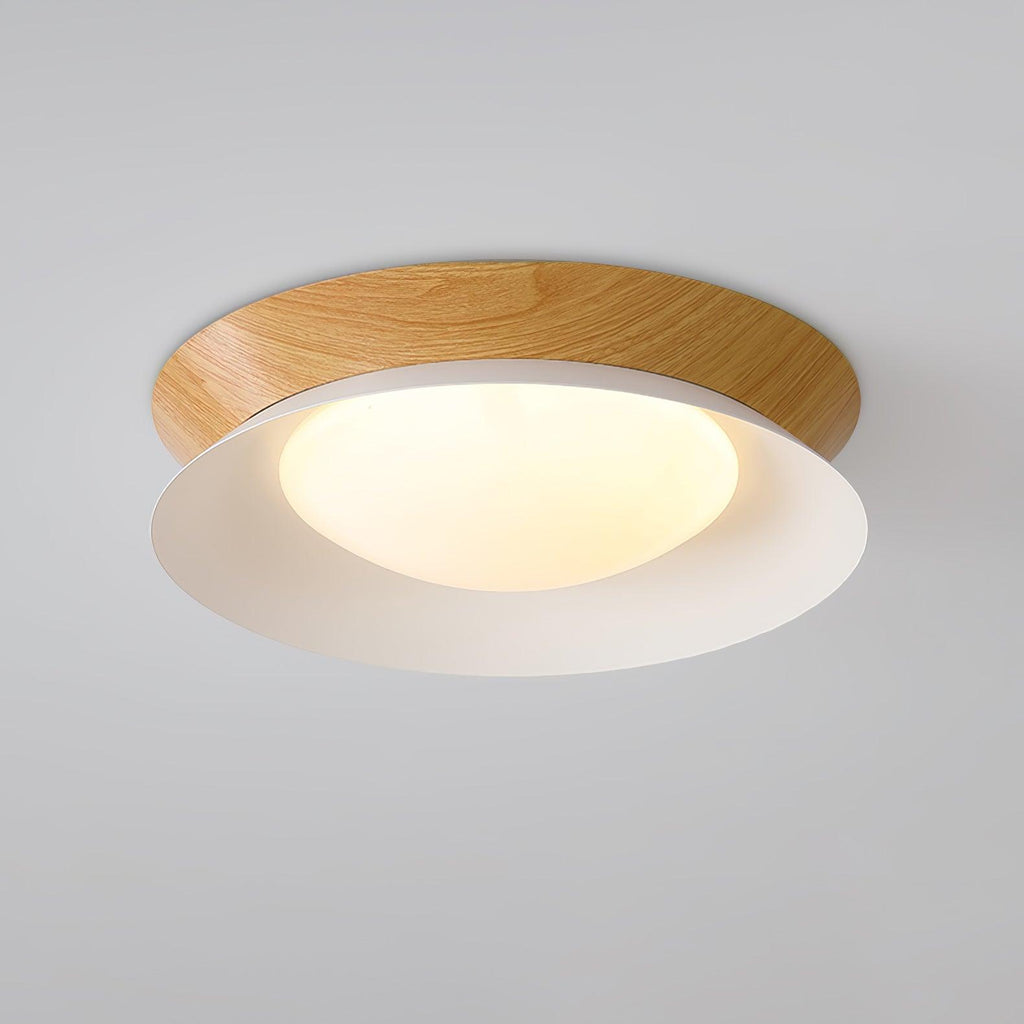 Solara Plafonnier en Bois Anneau Double Demi-Rond - Neutralighting