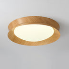 Solara Plafonnier en Bois Anneau Double Demi-Rond - Neutralighting
