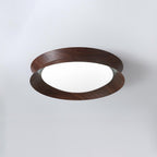 Solara Plafonnier en Bois Anneau Double Demi-Rond - Neutralighting