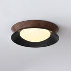 Solara Plafonnier en Bois Anneau Double Demi-Rond - Neutralighting