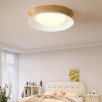 Solara Plafonnier en Bois Anneau Double Demi-Rond - Neutralighting