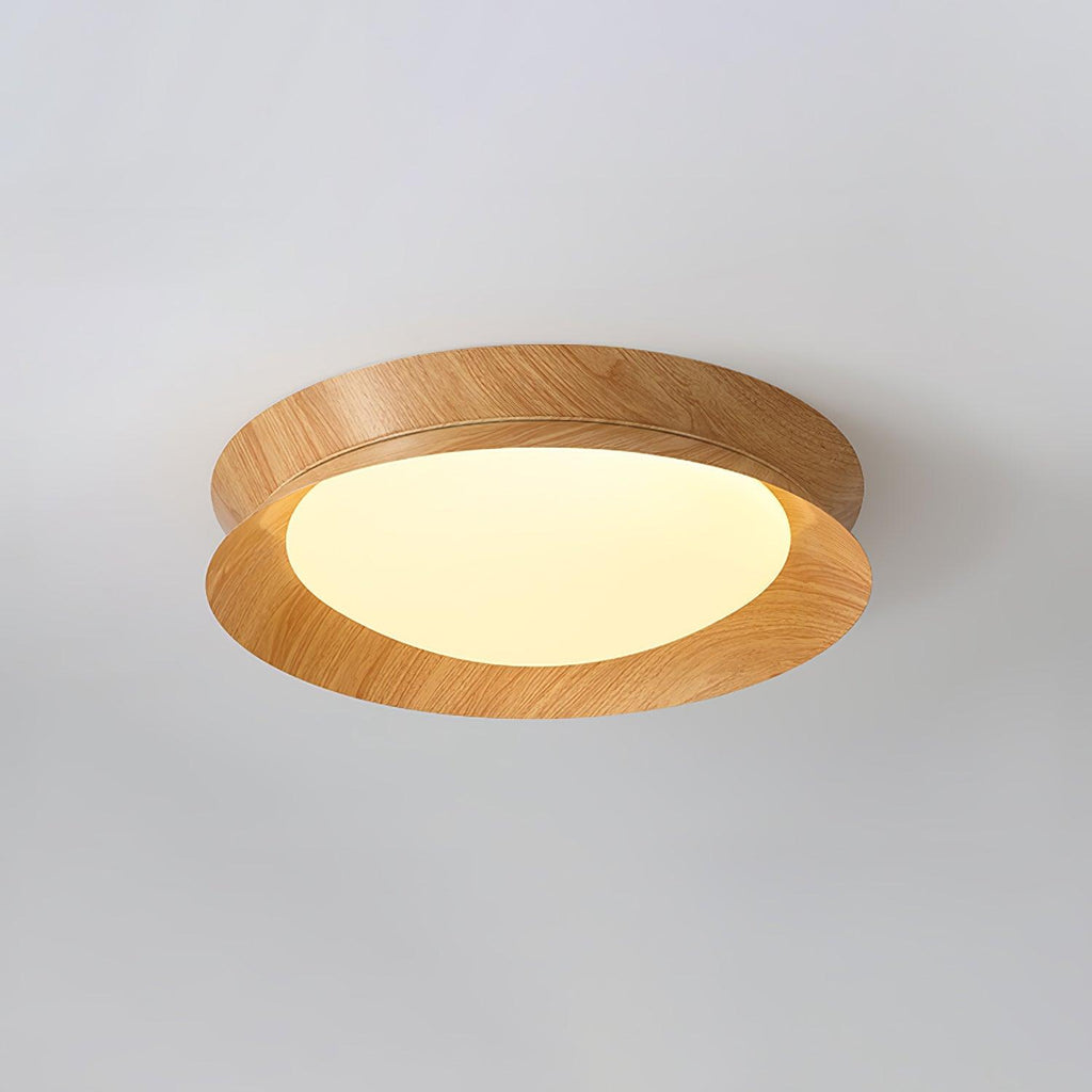 Solara Plafonnier en Bois Anneau Double Demi-Rond - Neutralighting