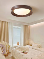 Solara Plafonnier en Bois Anneau Double Demi-Rond - Neutralighting