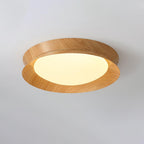 Solara Plafonnier en Bois Anneau Double Demi-Rond - Neutralighting