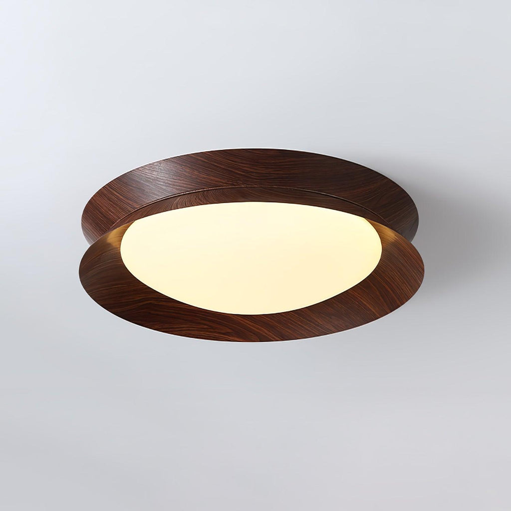 Solara Plafonnier en Bois Anneau Double Demi-Rond - Neutralighting
