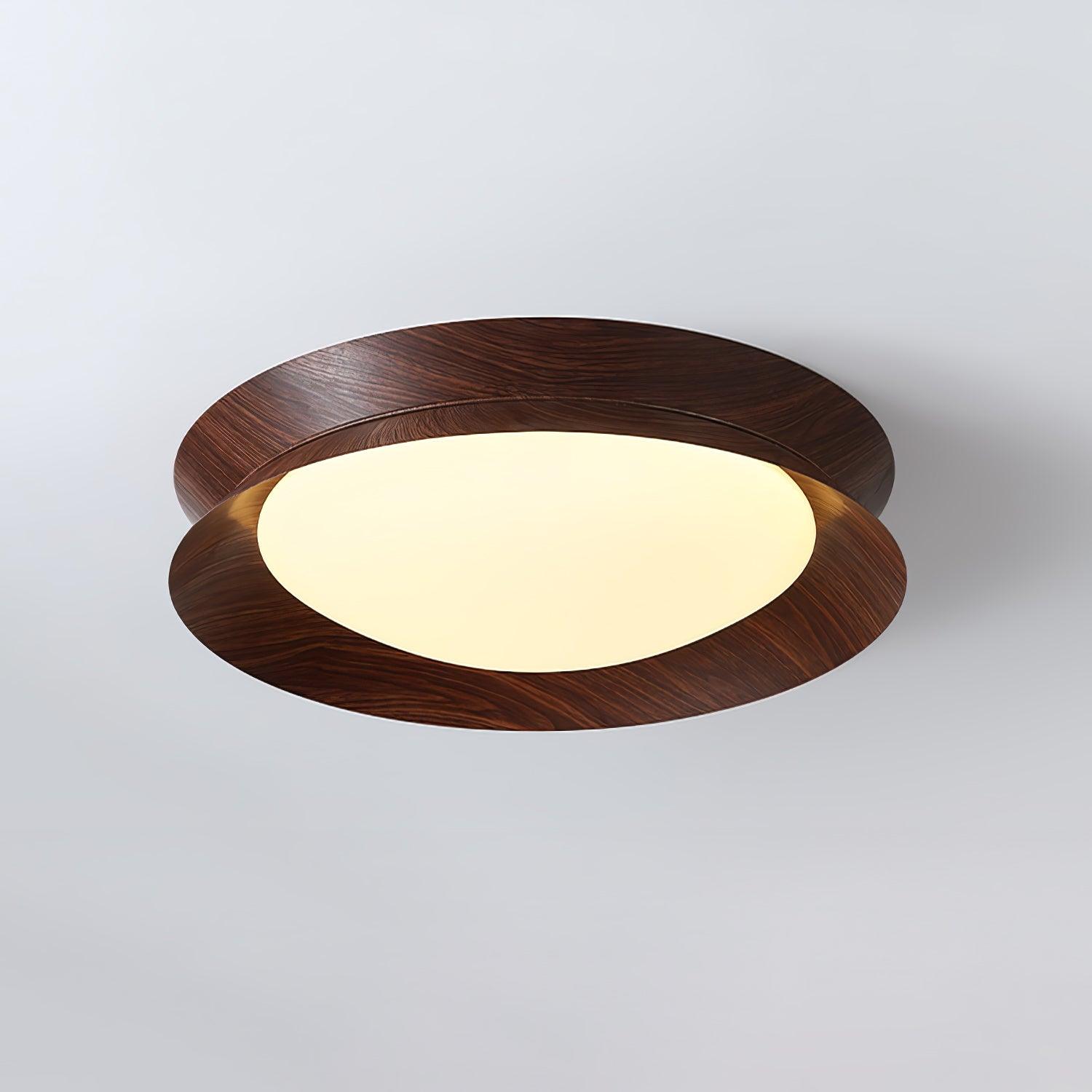 Solara Plafonnier en Bois Anneau Double Demi-Rond - Neutralighting