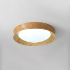 Solara Plafonnier en Bois Anneau Double Demi-Rond - Neutralighting