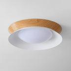 Solara Plafonnier en Bois Anneau Double Demi-Rond - Neutralighting