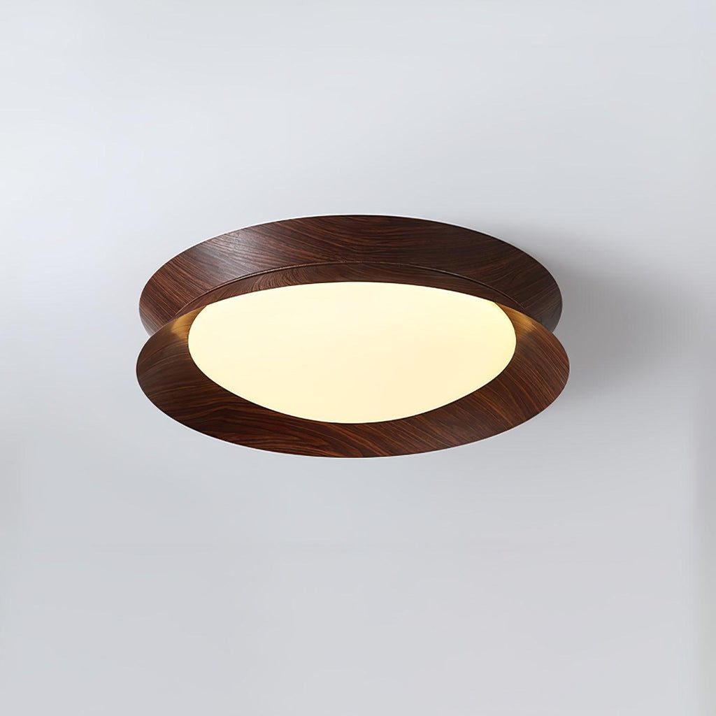 Solara Plafonnier en Bois Anneau Double Demi-Rond - Neutralighting