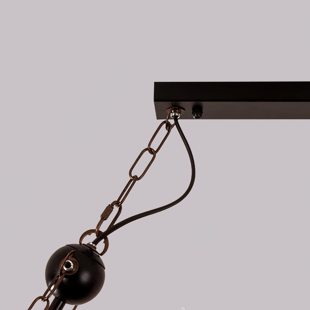Lustra Chandelier Poutre en Bois Ampoule Edison Rustique - Neutralighting