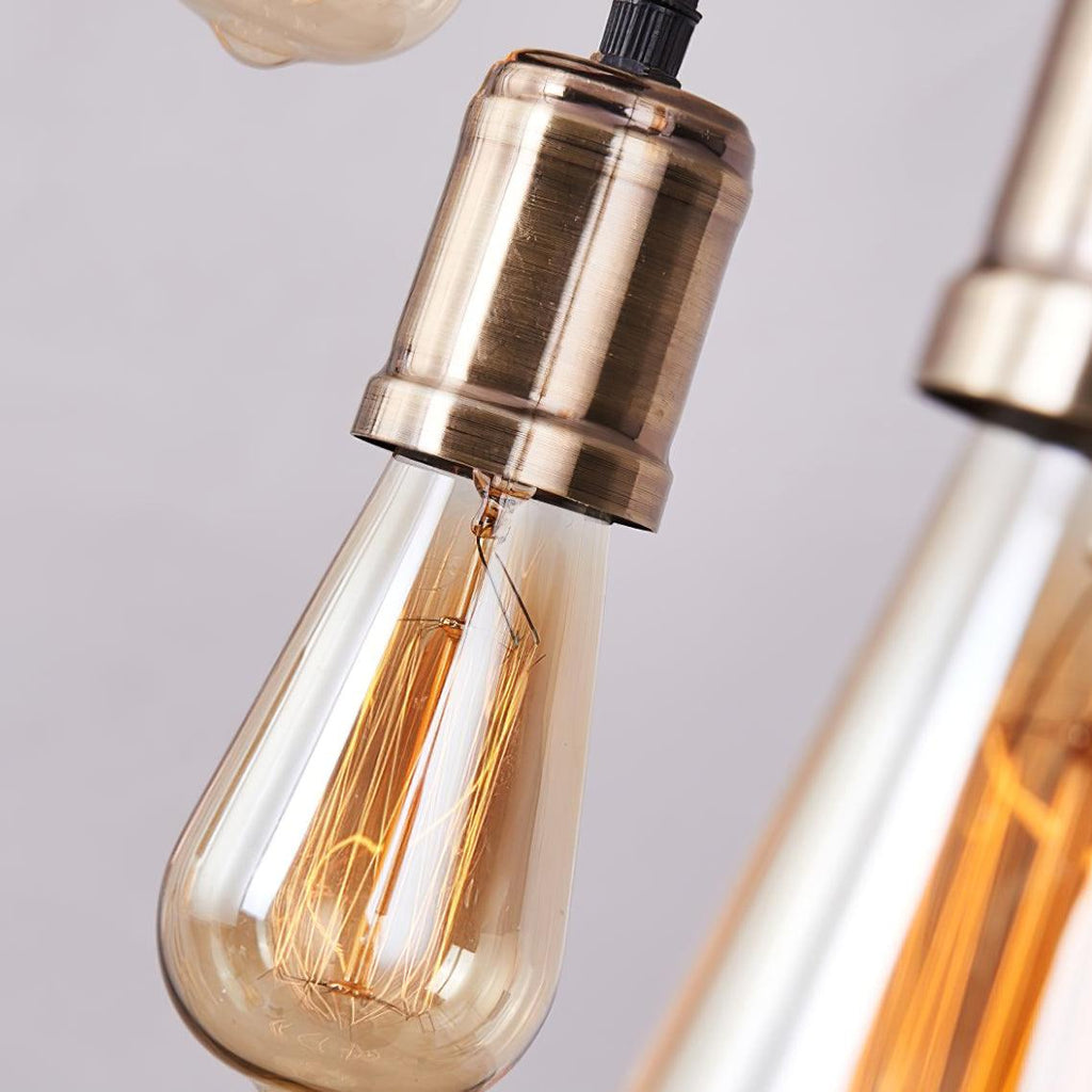 Lustra Chandelier Poutre en Bois Ampoule Edison Rustique - Neutralighting