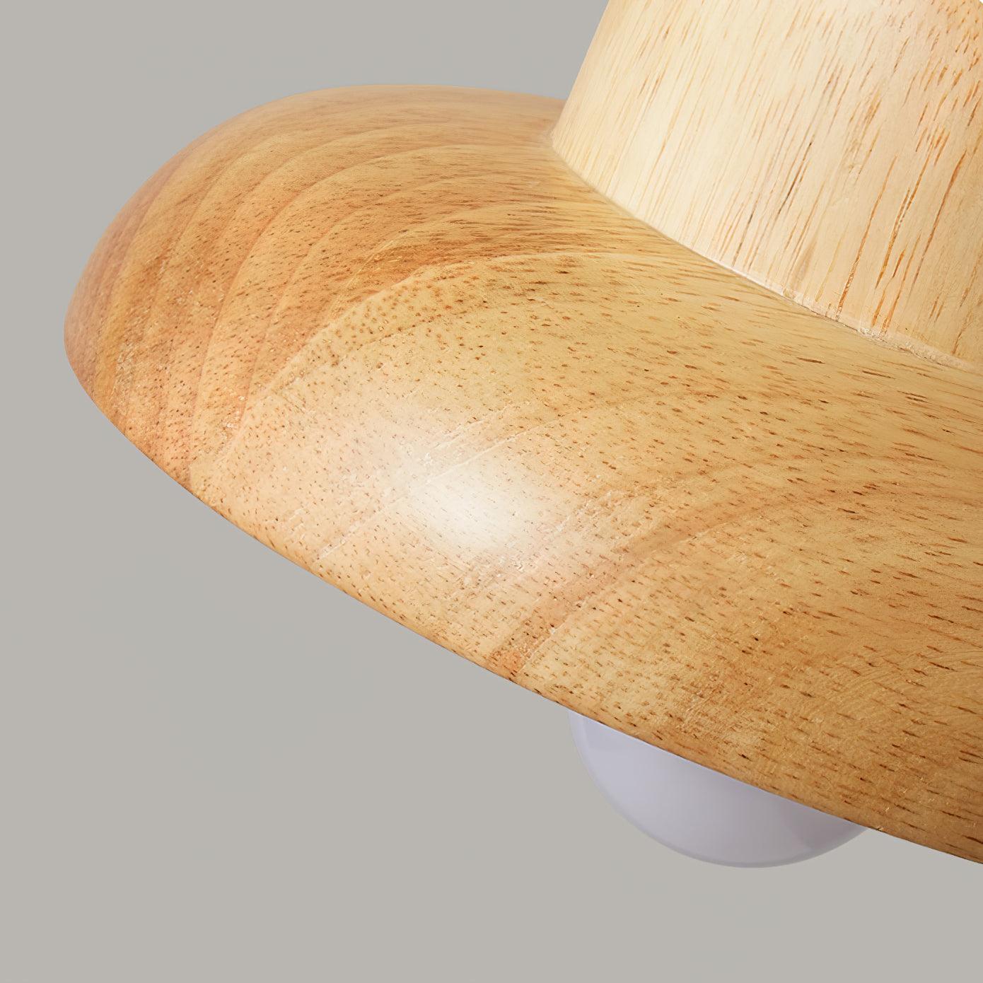 Lampe Suspendue en Forme de Chapeau en Bois Courbée Organique - Neutralighting