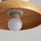 Lampe Suspendue en Forme de Chapeau en Bois Courbée Organique - Neutralighting