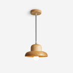 Lampe Suspendue en Forme de Chapeau en Bois Courbée Organique - Neutralighting