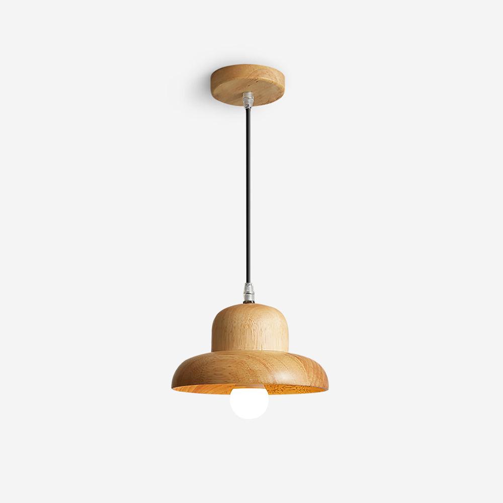 Lampe Suspendue en Forme de Chapeau en Bois Courbée Organique - Neutralighting