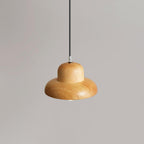 Lampe Suspendue en Forme de Chapeau en Bois Courbée Organique - Neutralighting