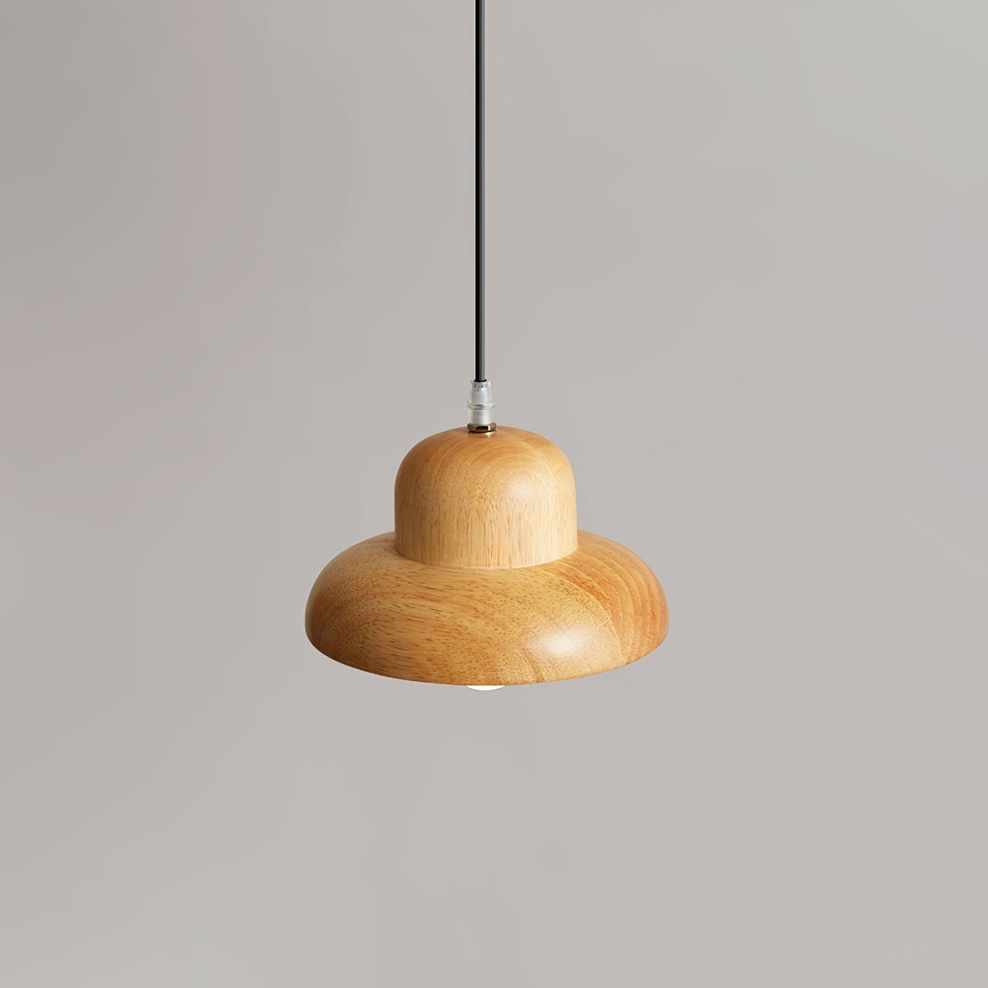 Lampe Suspendue en Forme de Chapeau en Bois Courbée Organique - Neutralighting