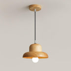 Lampe Suspendue en Forme de Chapeau en Bois Courbée Organique - Neutralighting