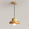 Lampe Suspendue en Forme de Chapeau en Bois Courbée Organique - Neutralighting