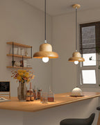 Lampe Suspendue en Forme de Chapeau en Bois Courbée Organique - Neutralighting