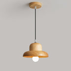 Lampe Suspendue en Forme de Chapeau en Bois Courbée Organique - Neutralighting