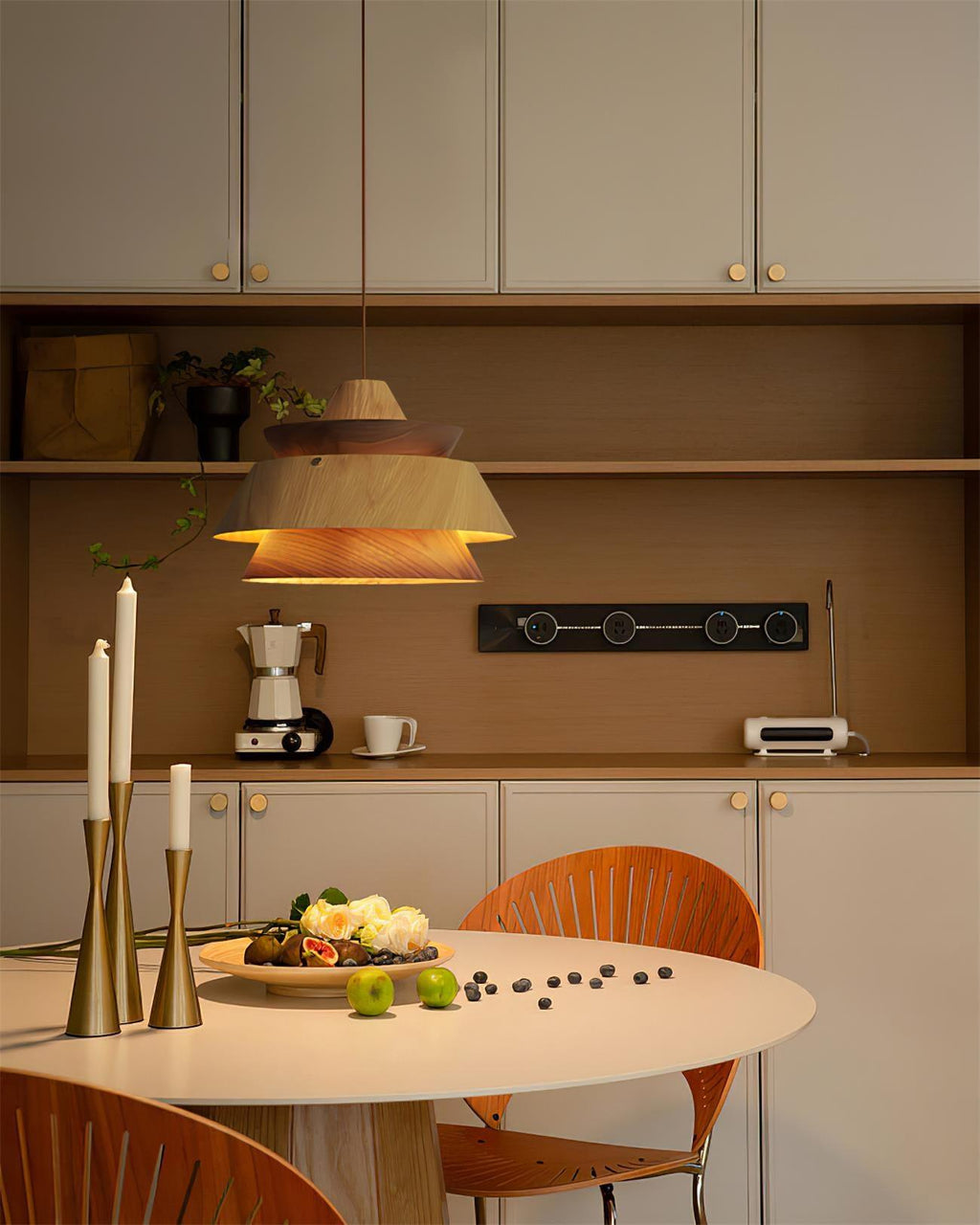 Karwe Lampe Pendante Bois Stratifié Vintage - Neutralighting
