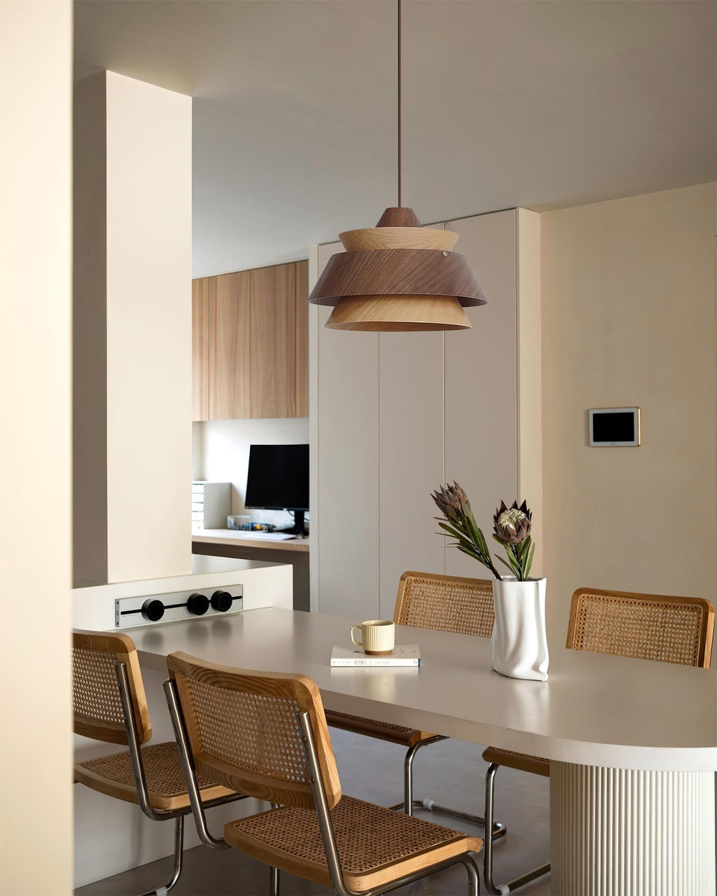 Karwe Lampe Pendante Bois Stratifié Vintage - Neutralighting