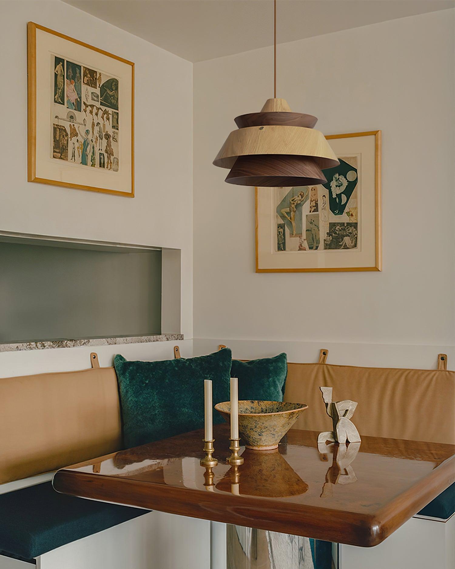 Karwe Lampe Pendante Bois Stratifié Vintage - Neutralighting