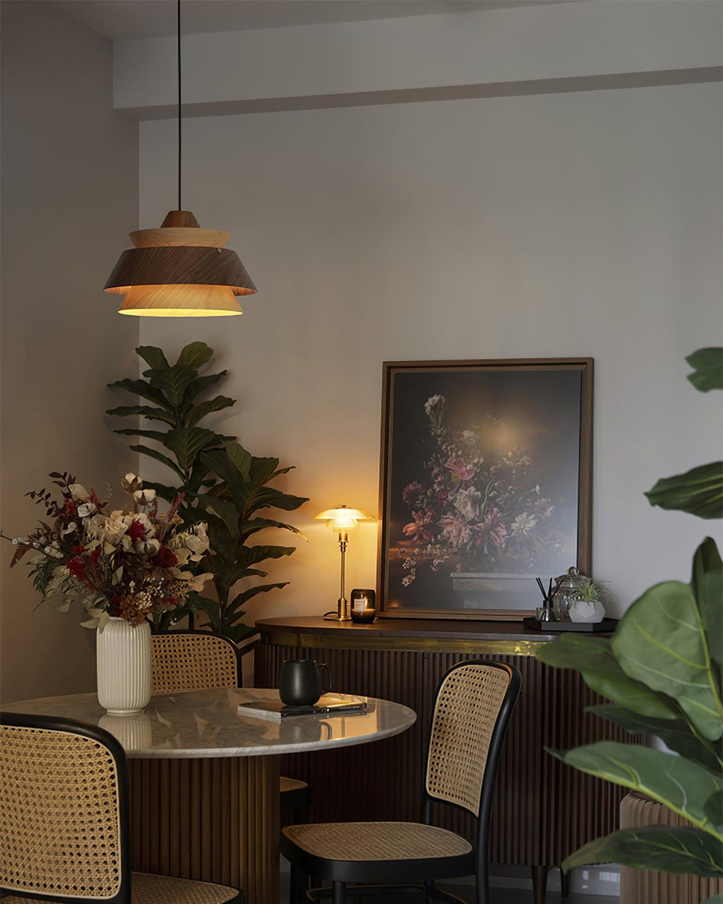 Karwe Lampe Pendante Bois Stratifié Vintage - Neutralighting