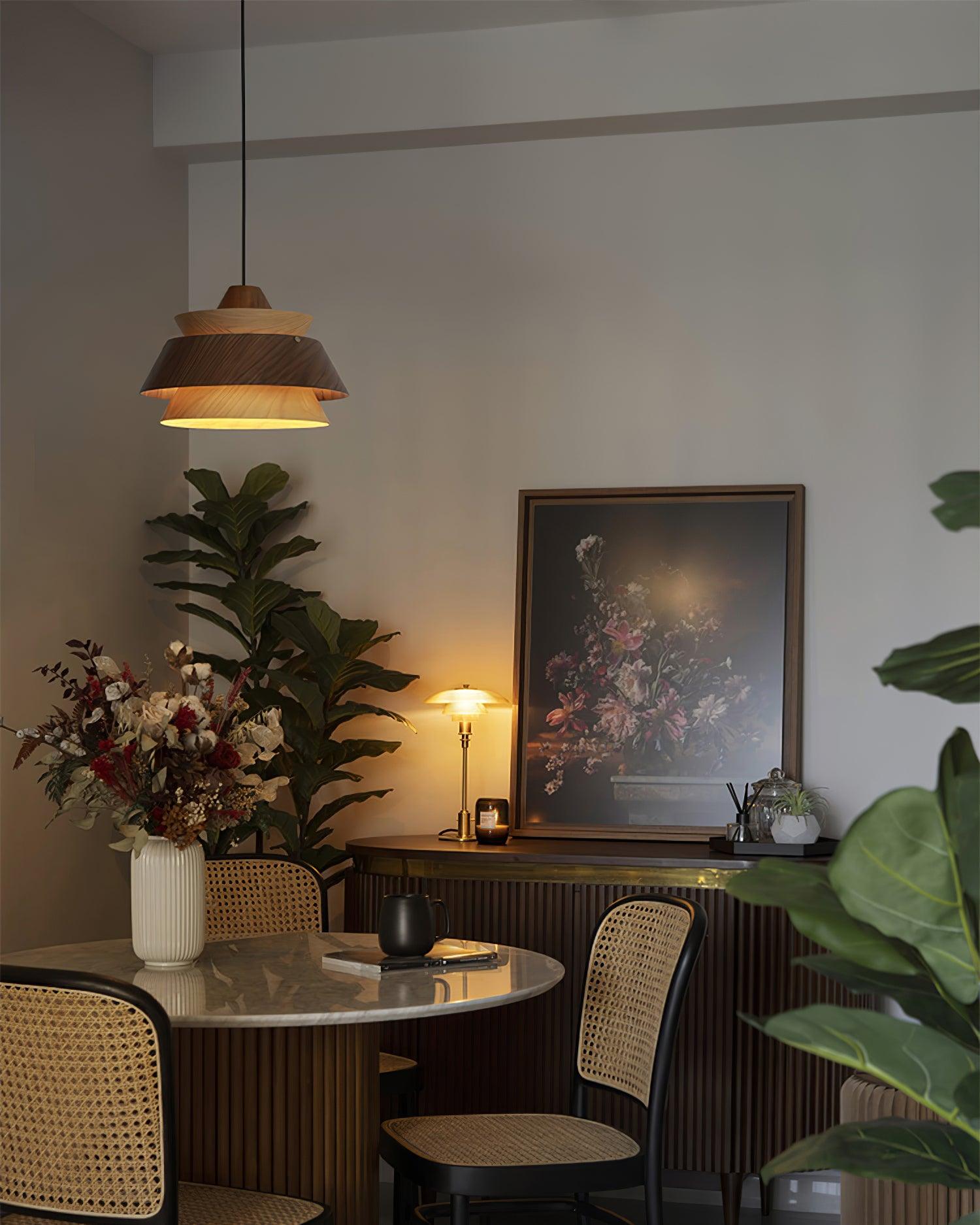 Karwe Lampe Pendante Bois Stratifié Vintage - Neutralighting