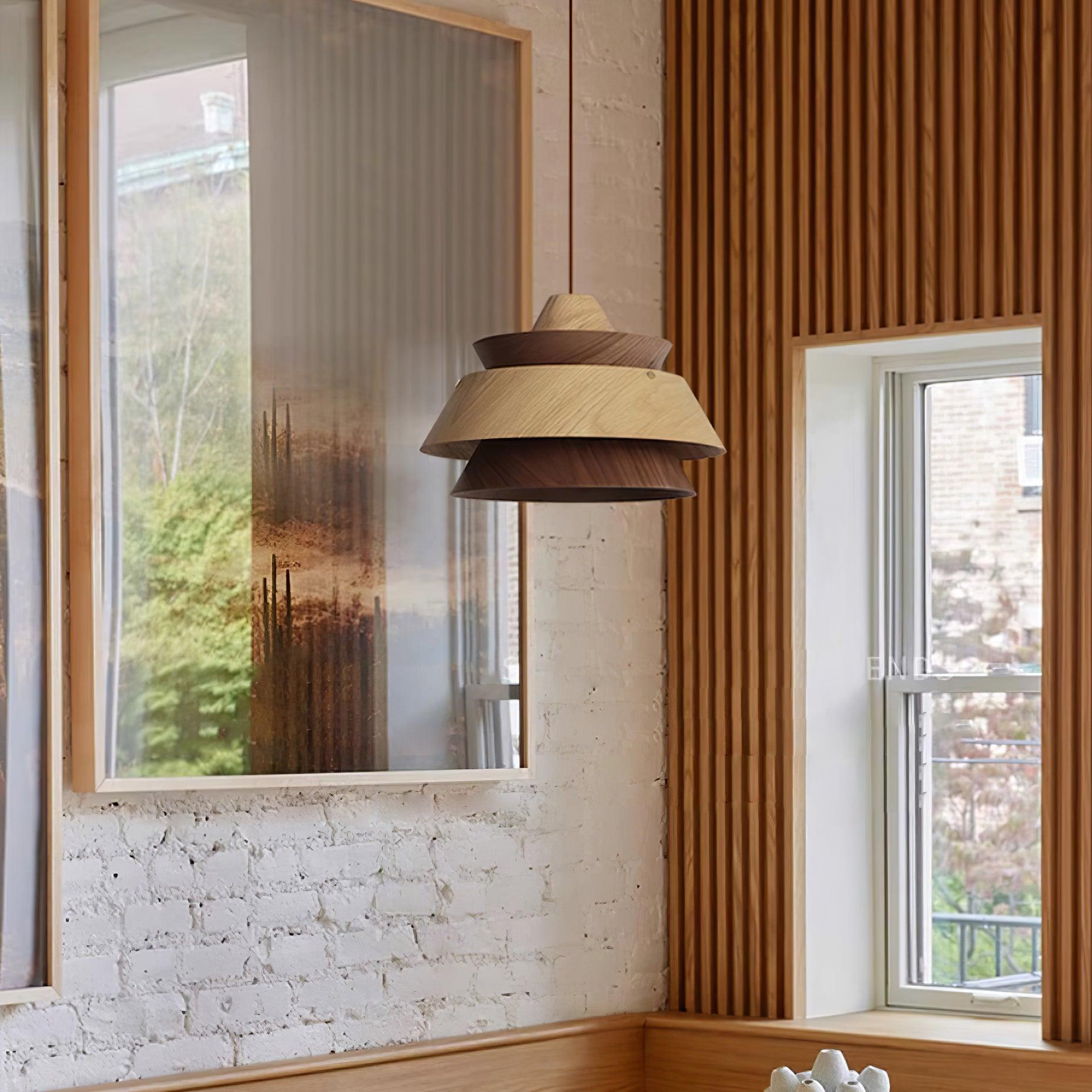 Karwe Lampe Pendante Bois Stratifié Vintage - Neutralighting