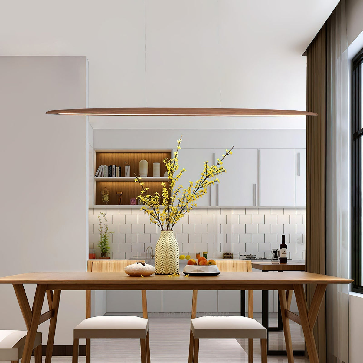 Zing Suspension Bois Noyer Minimaliste - Neutralighting