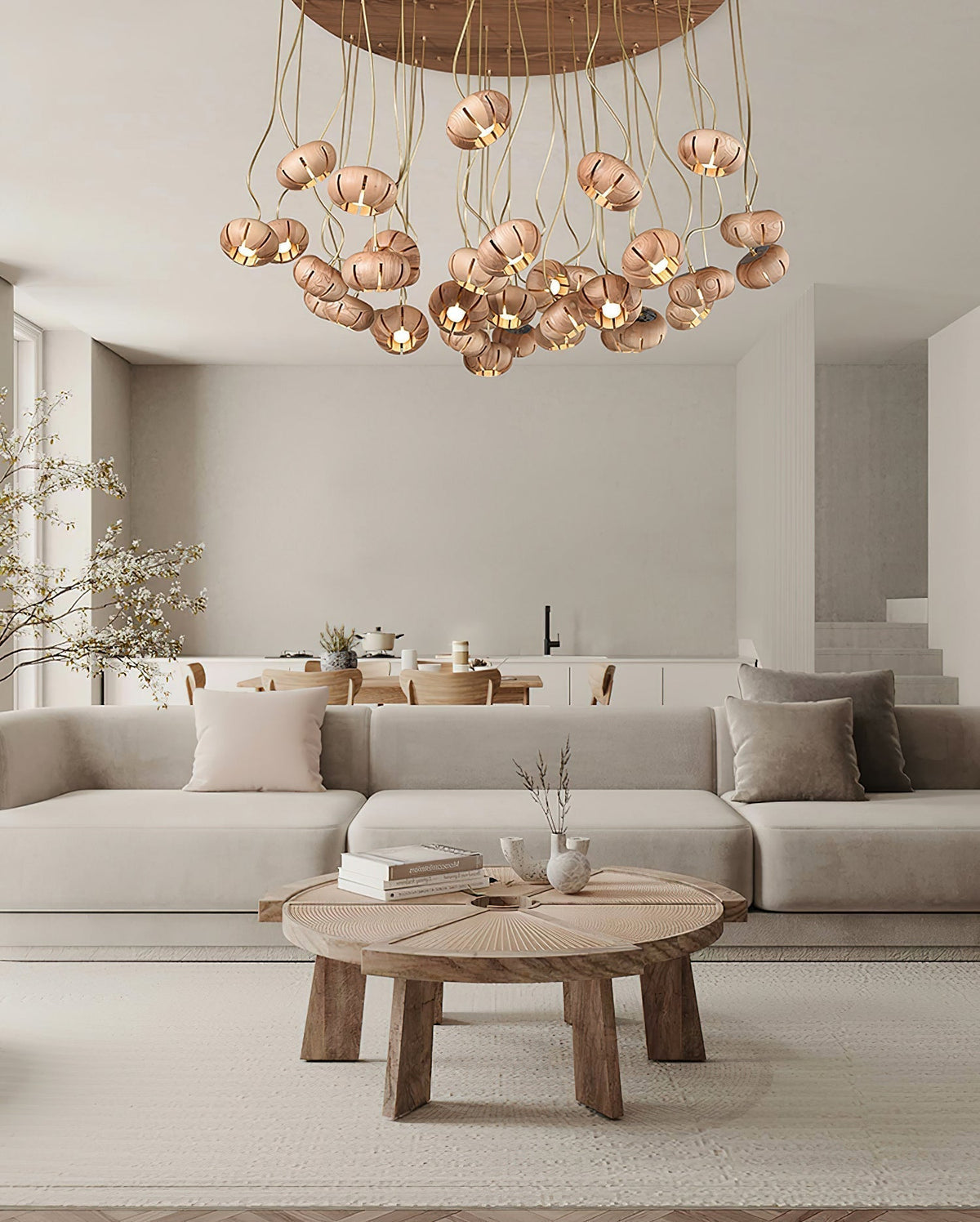 Zasorir Suspension Sculpturale en Marbre Cluster - Neutralighting
