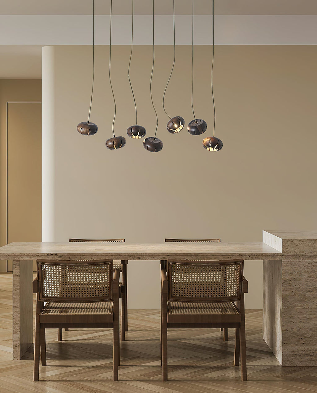 Zasorir Suspension Sculpturale en Marbre Cluster - Neutralighting
