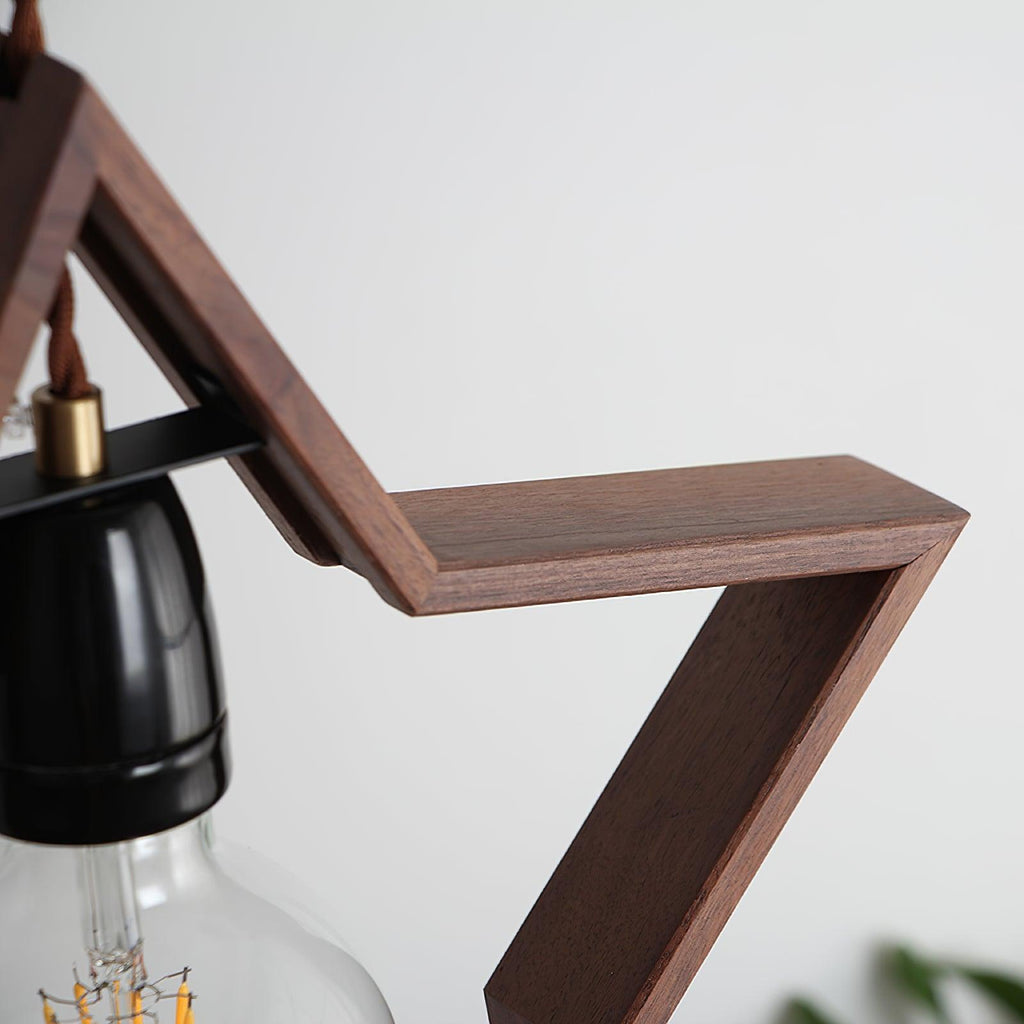 Luna Suspension Vintage Étoile en Bois - Neutralighting