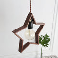 Luna Suspension Vintage Étoile en Bois - Neutralighting