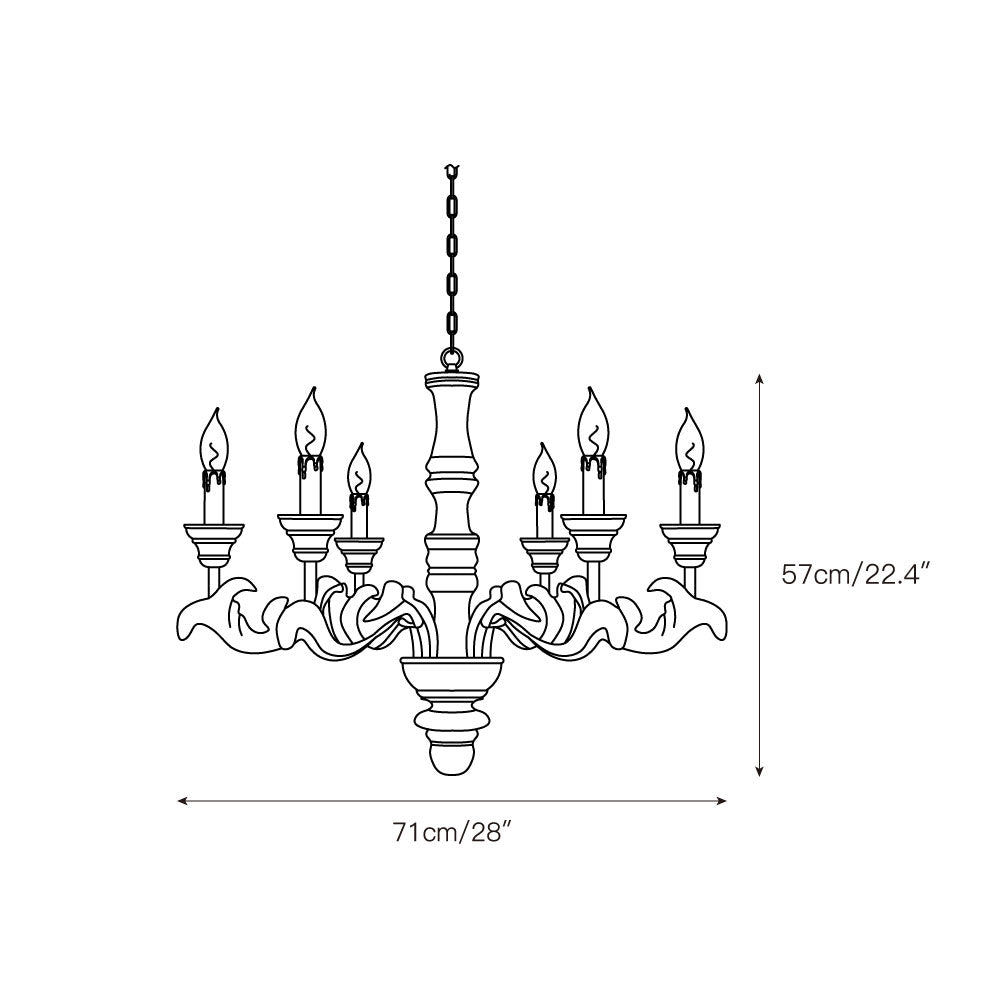 Vovynan Lustre Colonne Romaine Bois Luxe - Neutralighting
