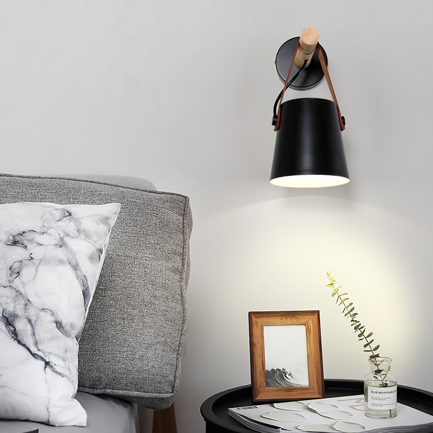 Solarese Applique en bois et cuir - Neutralighting