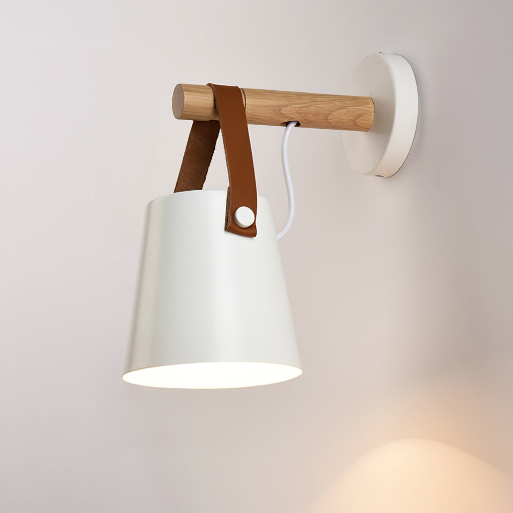 Solarese Applique en bois et cuir - Neutralighting