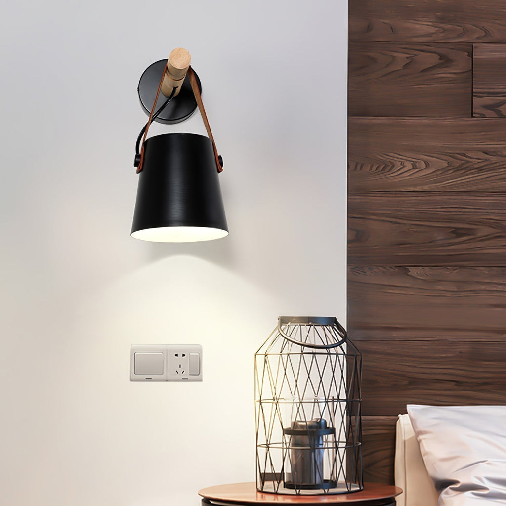 Solarese Applique en bois et cuir - Neutralighting