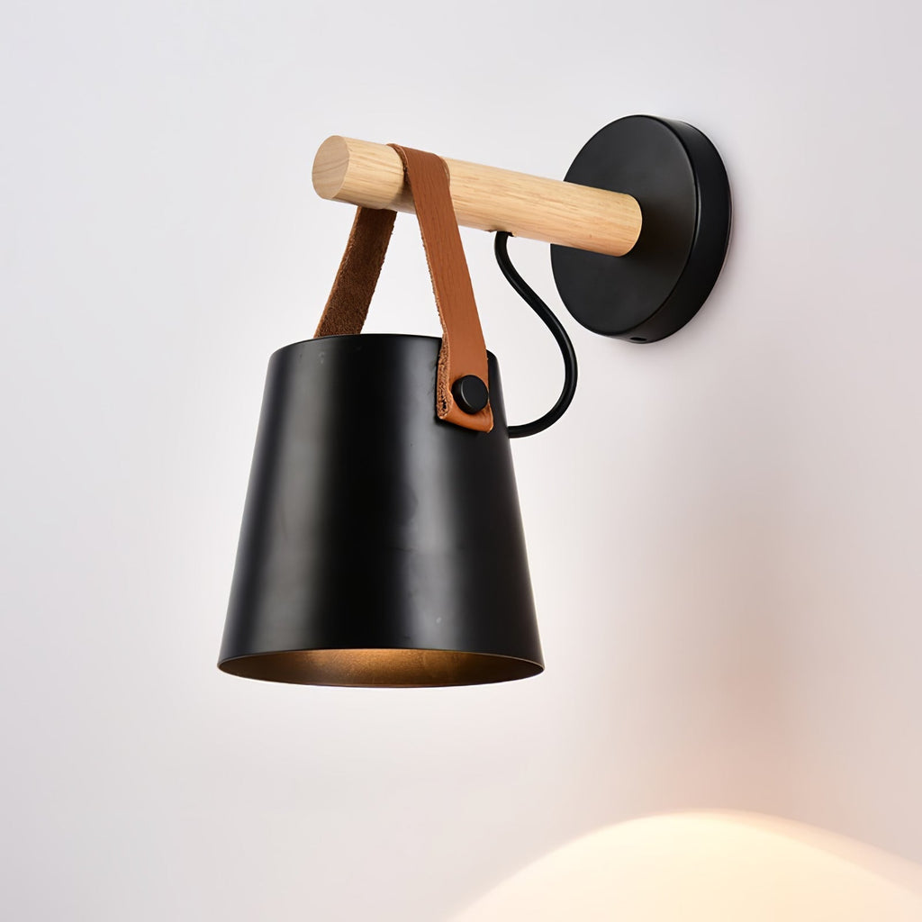Solarese Applique en bois et cuir - Neutralighting