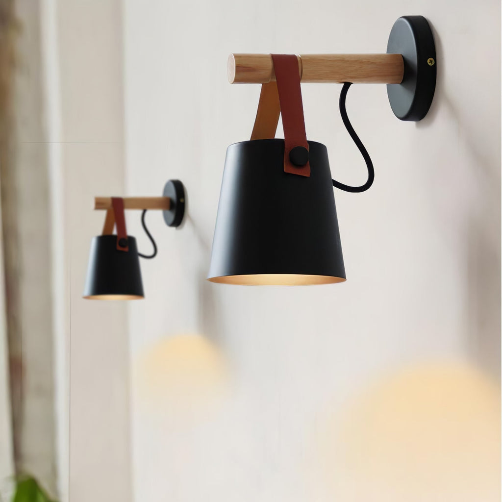 Solarese Applique en bois et cuir - Neutralighting