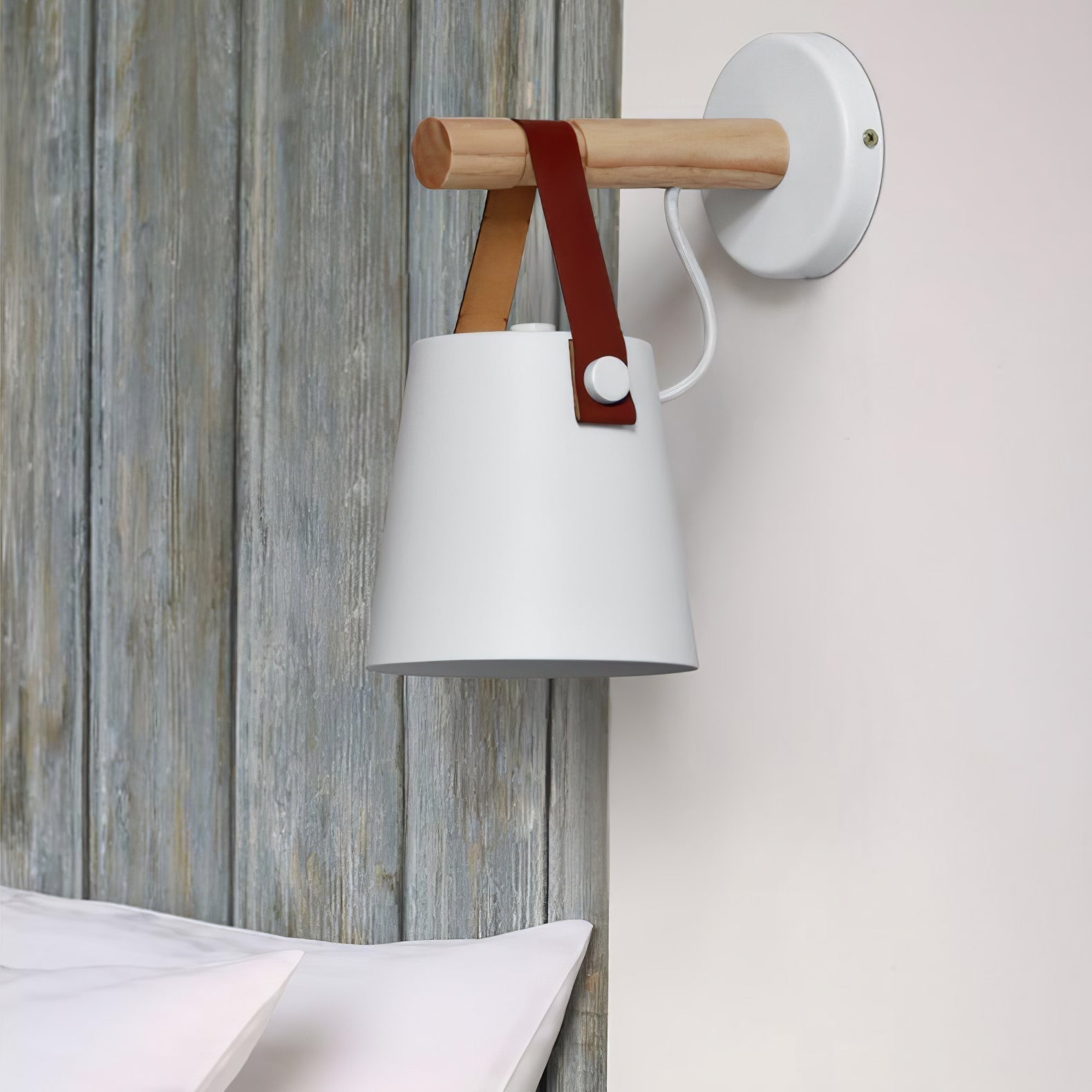 Solarese Applique en bois et cuir - Neutralighting