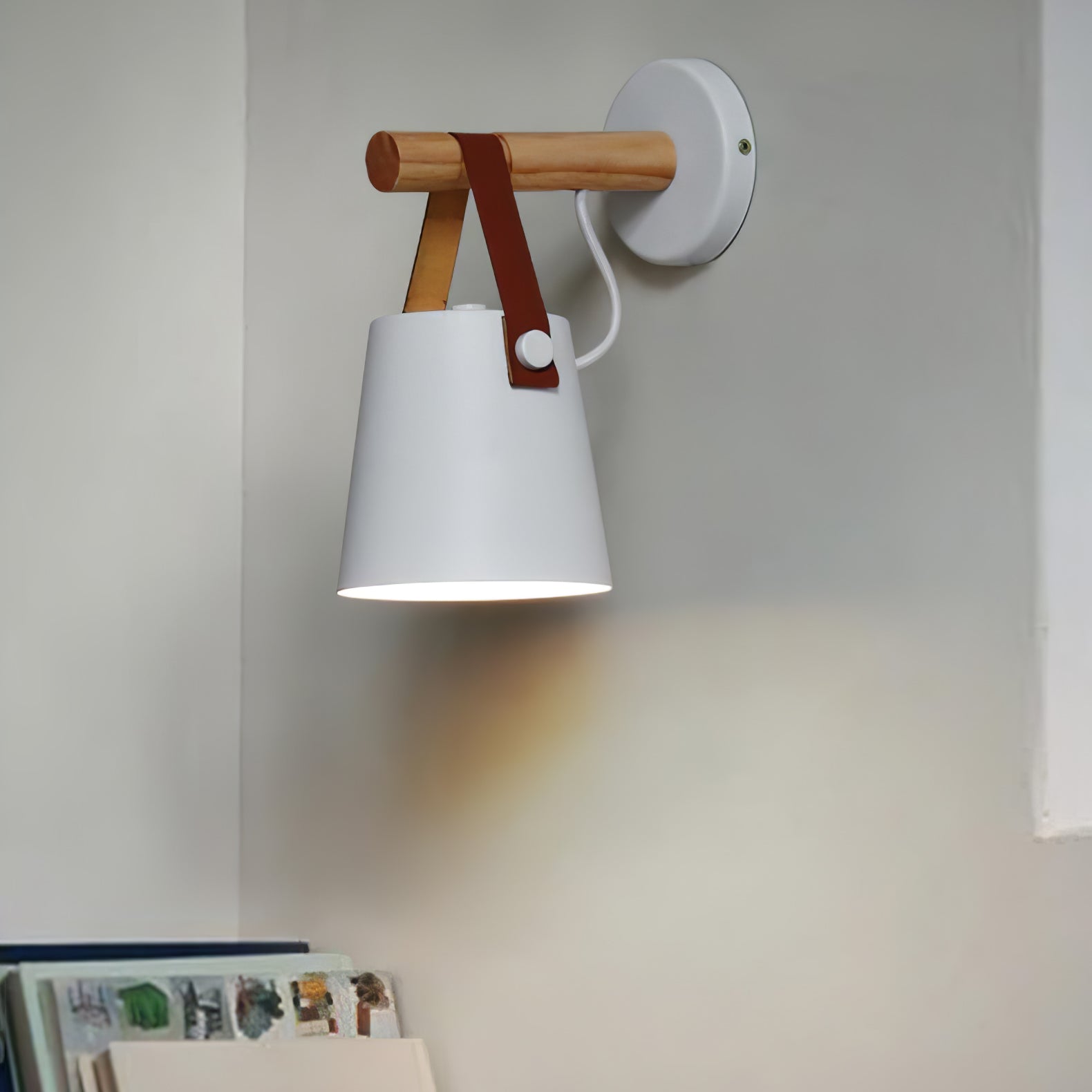 Solarese Applique en bois et cuir - Neutralighting
