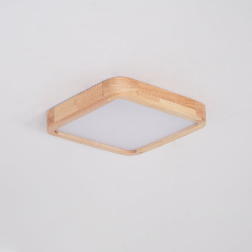 Lustra Lumière Plafonnière Géométrique en Bois LED - Neutralighting