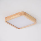 Lustra Lumière Plafonnière Géométrique en Bois LED - Neutralighting