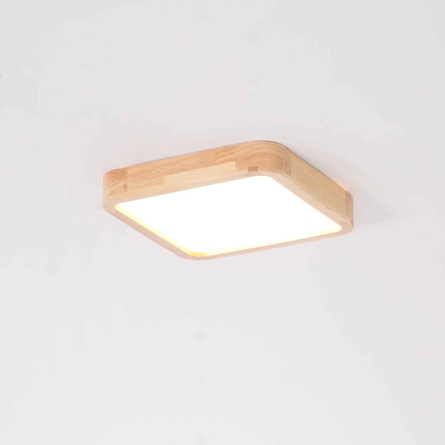 Lustra Lumière Plafonnière Géométrique en Bois LED - Neutralighting