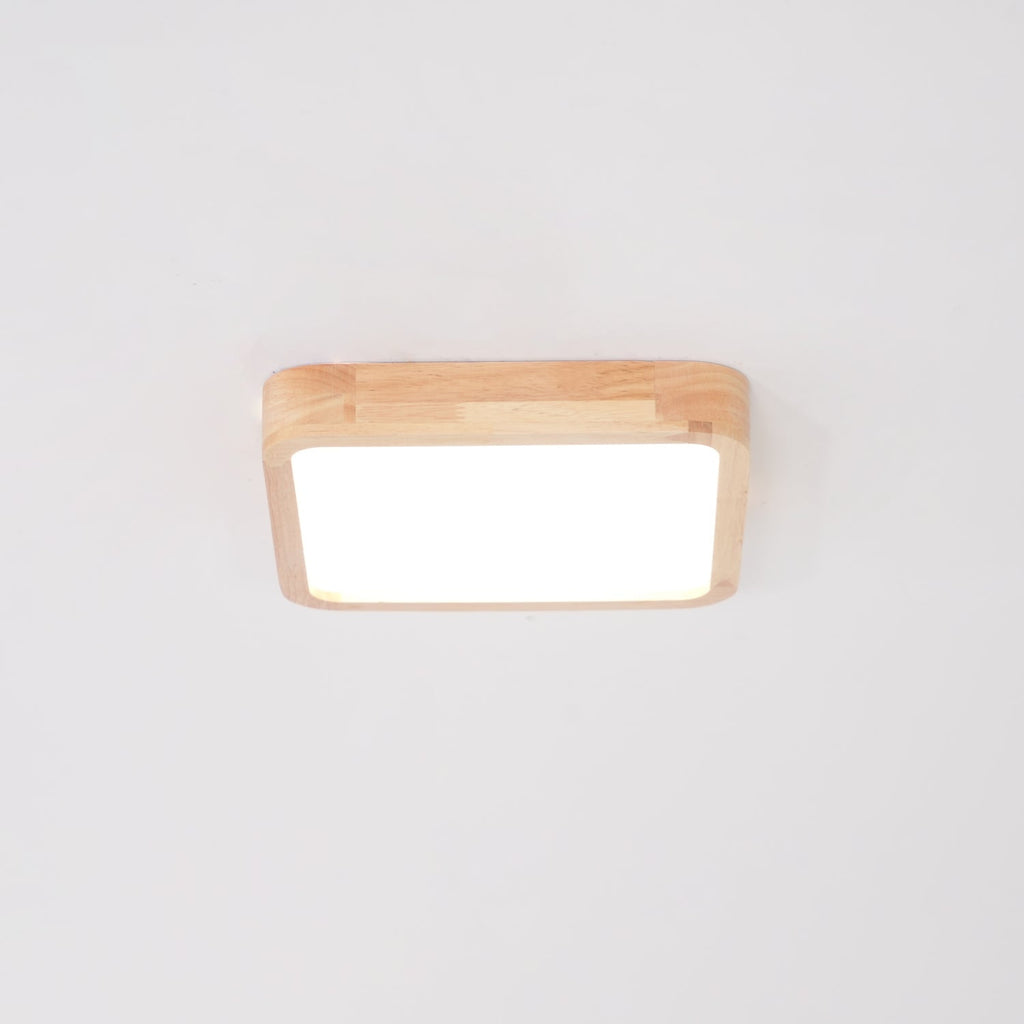 Lustra Lumière Plafonnière Géométrique en Bois LED - Neutralighting