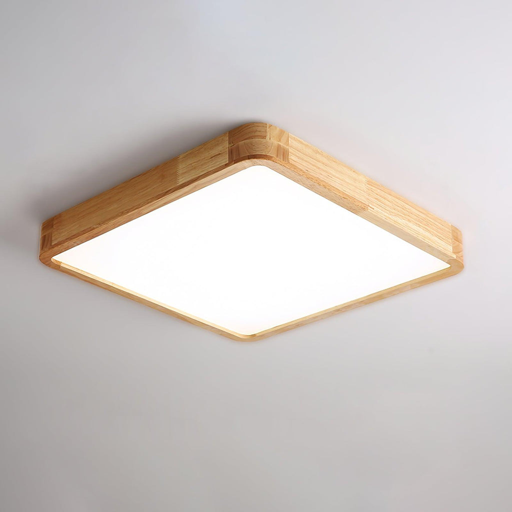 Lustra Lumière Plafonnière Géométrique en Bois LED - Neutralighting