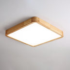 Lustra Lumière Plafonnière Géométrique en Bois LED - Neutralighting